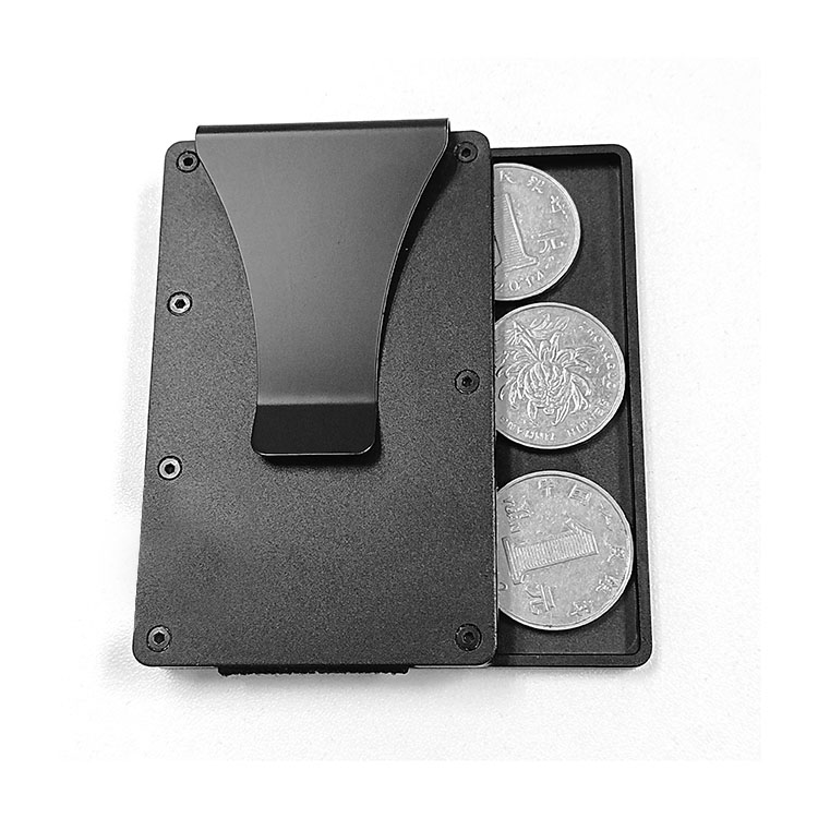 Coin box holder for Minimalist metal Wallet for Men - Metal wallet Coin Holder Aluminum Coin holder