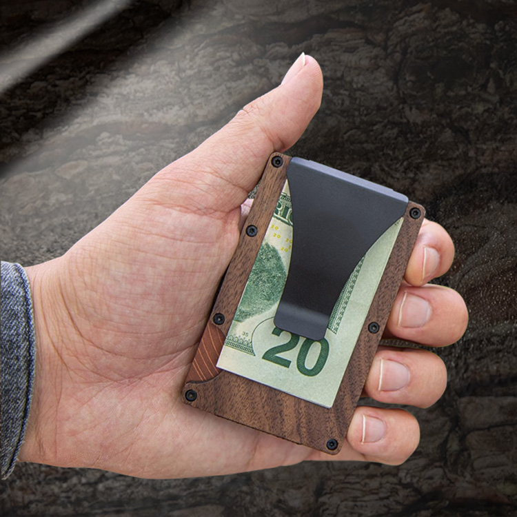 Minimalist Wallet for Men - Slim RFID Wallet I Scratch Resistant, Credit Card Holder & Money Clip, Easily Removable Money & Cards, Mens Wallets