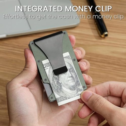 Aluminum alloy metal wallet minimalist wallet for men